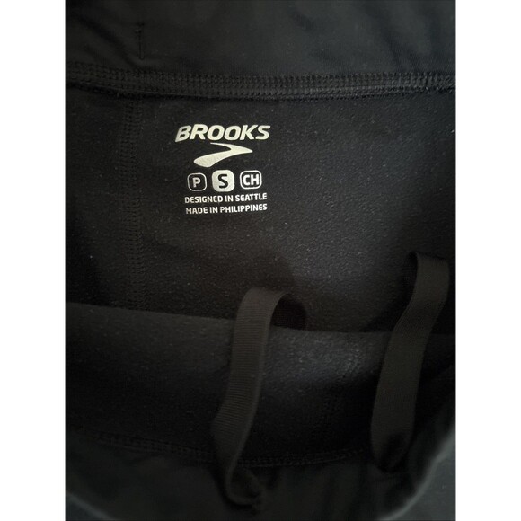 Ladies Brooks Black Fleece Lined Cold Weather Running Tights W/Zip Ankles Size S - Picture 2 of 8